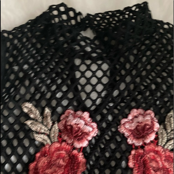 crochet fishnet body suit - Picture 2 of 2